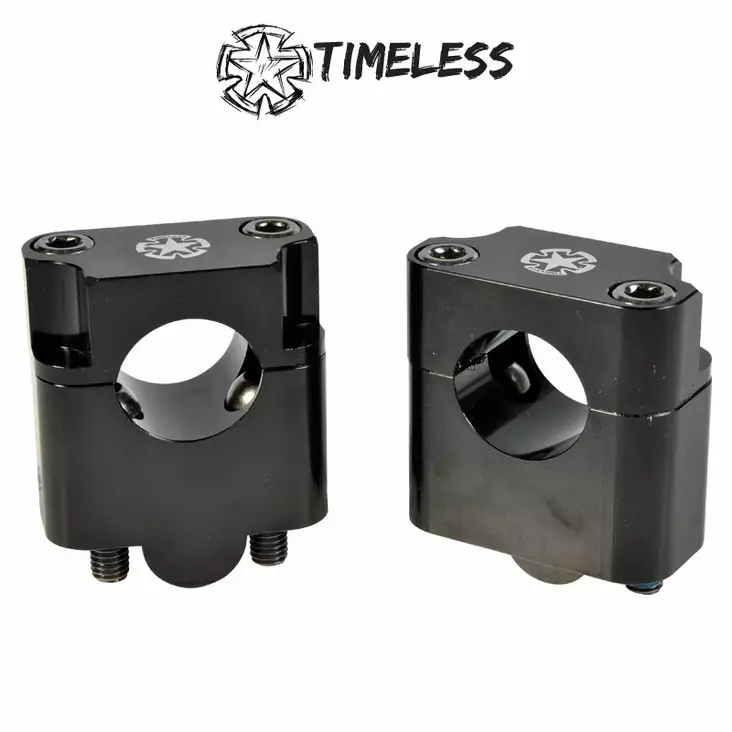 Timeless Ohjaustangon kiinnikepari/korotuspala, 22mm->28,6mm +35mm, musta - Ohjaustangon tarvikkeet - 306-71540M - 1