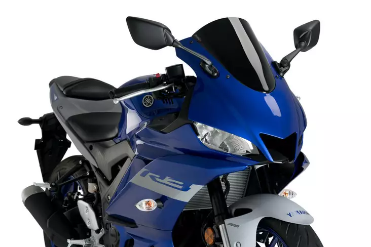 Puig Tuulisuoja R-Racer Yamaha Yzf-R3 19', musta - Moottoripyörän tuulisuojat - 33-3737N - 1