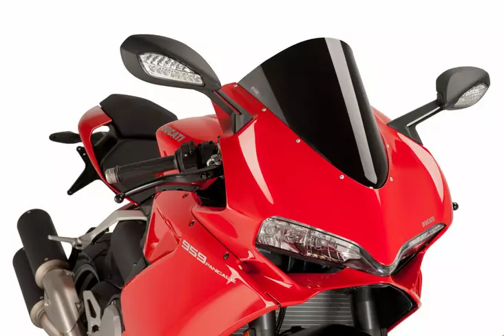 Puig Tuulisuoja Racing Ducati 959-1299 Panigale, musta - Moottoripyörän tuulisuojat - 33-7621N - 1