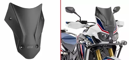 Givi Matala tuulilasi, mattamusta, 40x31 cm, Honda CRF1000L Africa Twin (2016-2019) - Moottoripyörän tuulisuojat - 323-D1144BO - 1