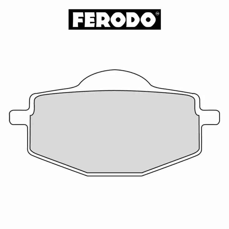Jarrupala FERODO Platinum: Italjet, MBK, Yamaha (1985->) ATV: Yamaha (1987-1989) - Moottoripyörän jarrupalat - FDB383P - 1