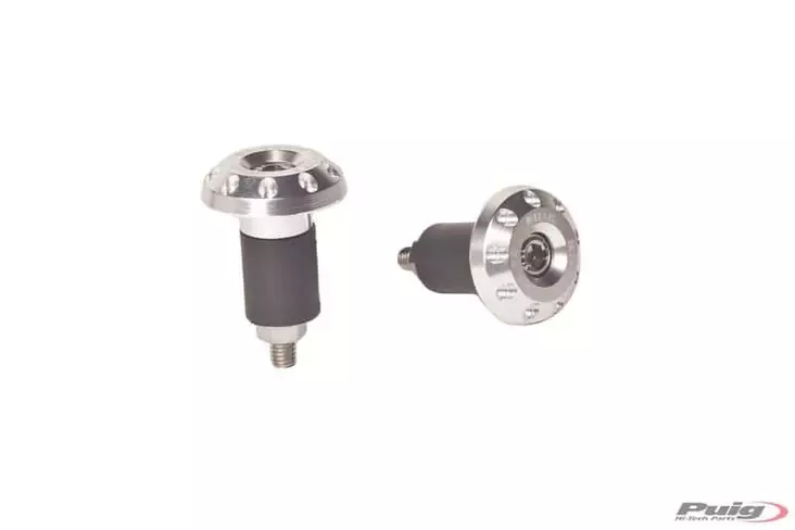 Puig Bar Ends Aluminium Race Universal C/Silver - Moottoripyörän ohjaustangot - 33-6222P - 0