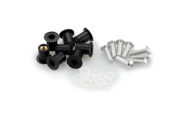 Puig Screw Kit C/Silver - Moottoripyörän tuulisuojat - 33-0957P - 1