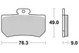 SBS Jarrupalat Carbon Tech Taakse 720RQ - Moottoripyörän jarrupalat - 23-720RQ - 1