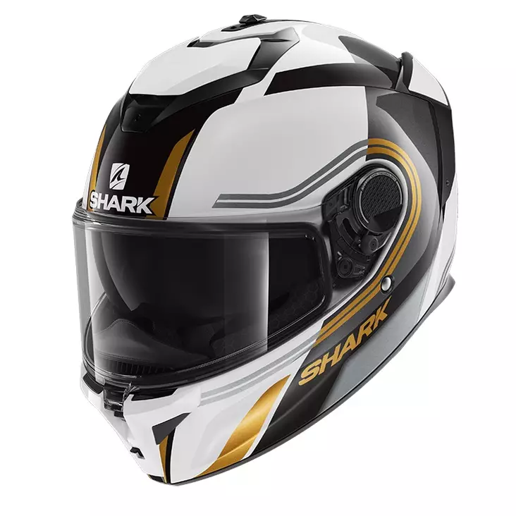 Shark Spartan GT Tracker, matta valko/musta/kulta - Umpikypärät - HE7055EWKQ - 1