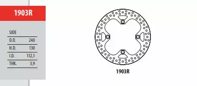 Jarrulevy Goldfren taka Sherco 06- 125-510 - Crossipyörän jarrulevyt - 46-13-1903R - 1