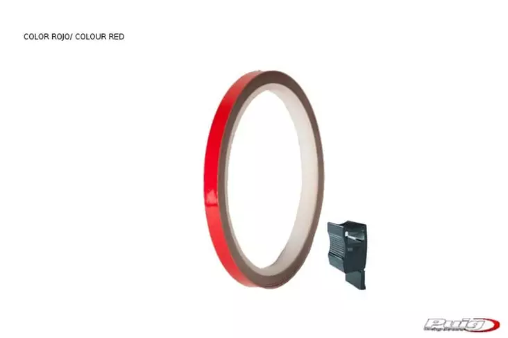 Puig Rim Strip 6 Meters+Aplicator C/Red Fluorescent - Vanneteipit - 33-4542R - 1