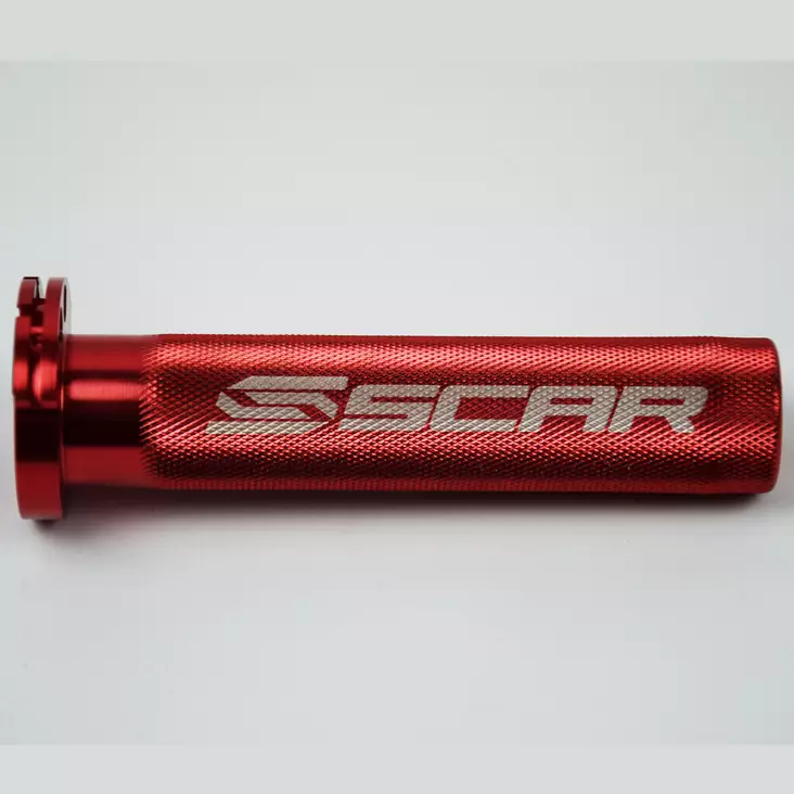 Scar Aluminum Throttle Tube + Bearing - Kawasaki/Suzuki/Yamaha - Red color - Ohjaustangon tarvikkeet - 430-TT100R - 1