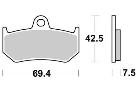 SBS Jarrupalat Sintered Taakse 763LS - Moottoripyörän jarrupalat - 23-763LS - 1