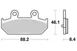 SBS Jarrupalat Maxi Sinter 182MS - Moottoripyörän jarrupalat - 23-182MS - 1