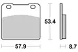 SBS Jarrupalat Sintered 577HS - Moottoripyörän jarrupalat - 23-577HS - 1
