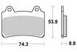 SBS Jarrupalat Sintered 613HS - Moottoripyörän jarrupalat - 23-613HS - 1