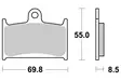 SBS Jarrupalat Sintered 624HS - Moottoripyörän jarrupalat - 23-624HS - 1
