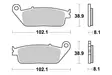 SBS Jarrupalat Sintered 627HS - Moottoripyörän jarrupalat - 23-627HS - 1