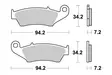 SBS Jarrupalat Sintered 694HS - Moottoripyörän jarrupalat - 23-694HS - 1