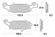 SBS Jarrupalat Sintered 705HS - Moottoripyörän jarrupalat - 23-705HS - 1