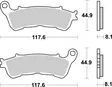SBS Jarrupalat Sintered 828HS - Moottoripyörän jarrupalat - 23-828HS - 1