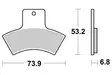 SBS Jarrupalat Sintered Atv 755ATS - Moottoripyörän jarrupalat - 23-755ATS - 1
