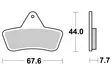 SBS Jarrupalat Sintered Atv 758ATS - Moottoripyörän jarrupalat - 23-758ATS - 1