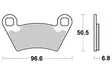 SBS Jarrupalat Sintered Atv 800ATS - Moottoripyörän jarrupalat - 23-800ATS - 1