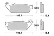 SBS Jarrupalat Sintered Taakse 654LS - Moottoripyörän jarrupalat - 23-654LS - 1