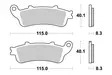 SBS Jarrupalat Sintered Taakse 736LS - Moottoripyörän jarrupalat - 23-736LS - 1