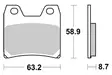 SBS Jarrupalat Sintered Taakse 770LS - Moottoripyörän jarrupalat - 23-770LS - 1