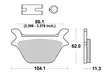 Sbs Jarrupalat Sintered Taakse - Moottoripyörän jarrupalat - 23-669LS - 1