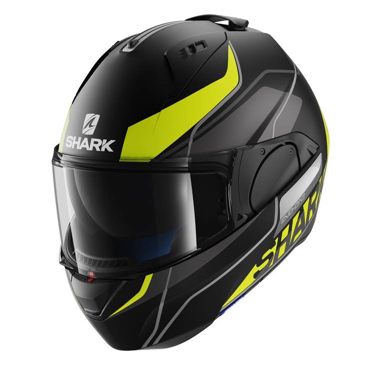 MP-kypärä Shark Evo-One Krono, mattamusta/keltainen/valkoinen - Umpikypärät - HE9409EKYW-XS - 4