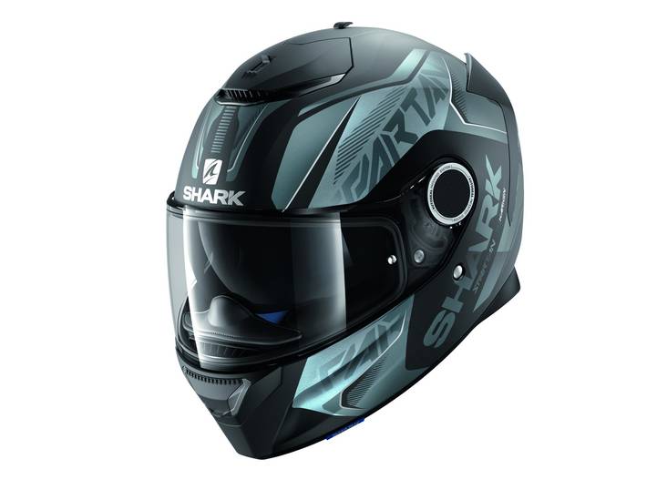 MP-kypärä Shark Spartan Karken, musta/harmaa - Umpikypärät - HE5049EKAA-XS - 1