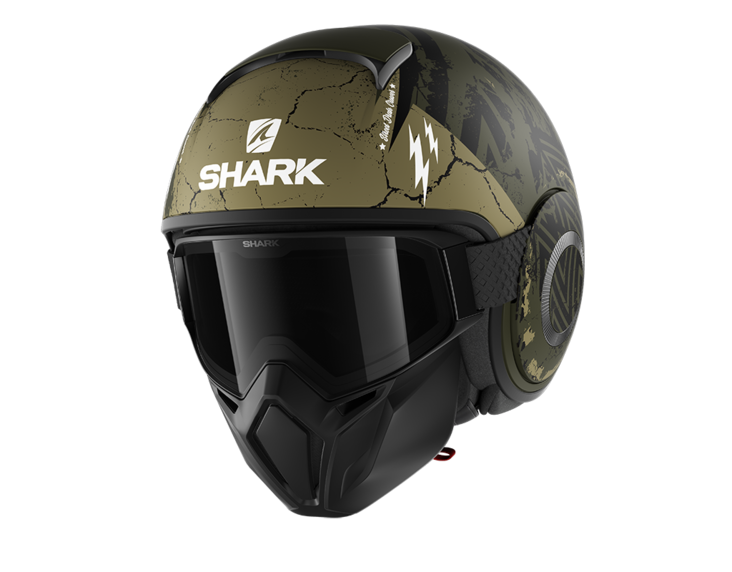MP Kypärä Shark Street Drak Crower mattavihreä - Avattavat- ja avokypärät - HE3318EGKG-XS - 2