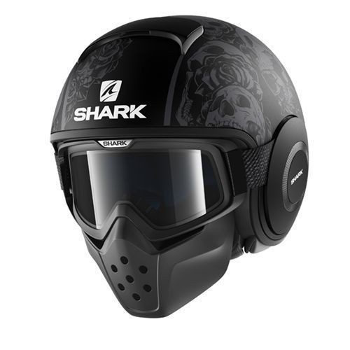 MP kypärä Shark Drak Sanctus, mattamusta/harmaa - Umpikypärät - HE2903EKAA-XS - 1