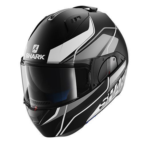 Moottoripyöräkypärä Shark Evo-One Krono, matta musta/harmaa/valkoinen - Umpikypärät - HE9409EKSW-XS - 1