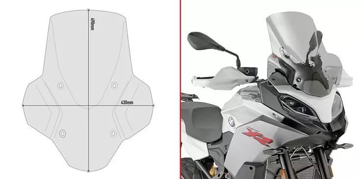 Givi SPOILER BMW F 900 XR (2020) - Moottoripyörän tuulisuojat - 323-D5137S - 1