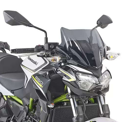 Givi Tummennettu, savunvärinen tuulilasi, 28 x 36,5 cm, Kawasaki Z650 (2020-2022) / Yamaha MT-03 320 (2020-2022) - Moottoripyörän tuulisuojat - 323-4128S - 1