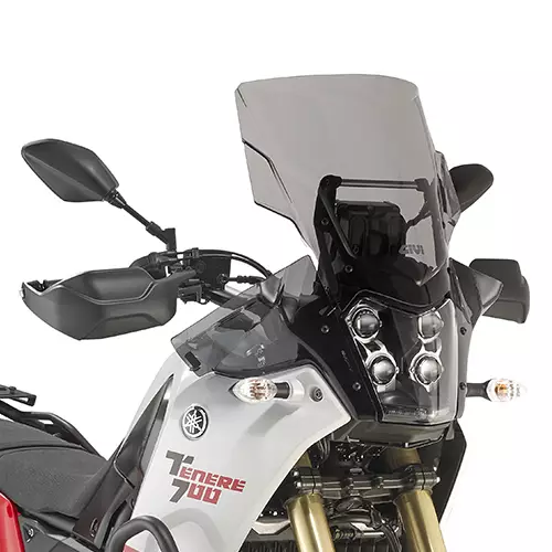 Givi Tummennettu, savunvärinen tuulilasi, 39,5 x 39,5 cm, Yamaha XTZ700 (2020-2022) - Moottoripyörän tuulisuojat - 323-D2145S - 1