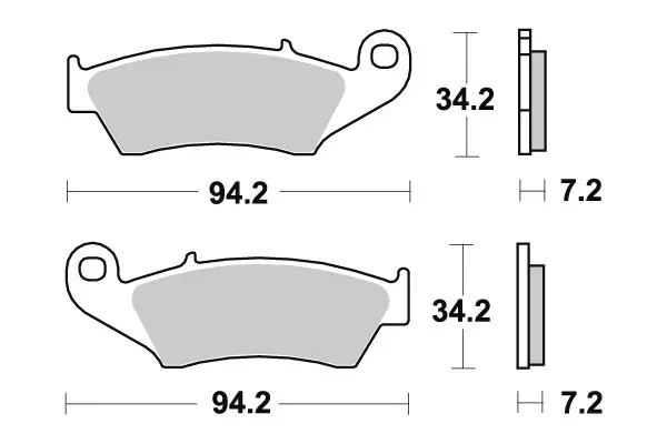 SBS Jarrupalat Carbon Silver 694CS - Moottoripyörän jarrupalat - 23-694CS - 1