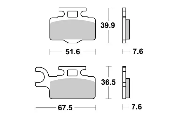 SBS Jarrupalat Carbon Silver 752CS - Moottoripyörän jarrupalat - 23-752CS - 1