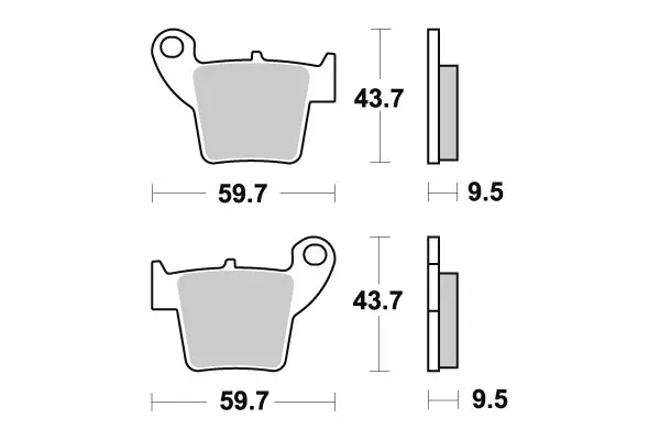 SBS Jarrupalat Carbon Silver 777CS - Moottoripyörän jarrupalat - 23-777CS - 1