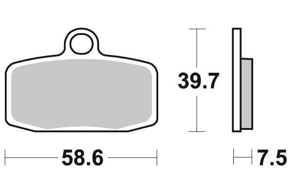 SBS Jarrupalat Carbon Silver 885CS - Moottoripyörän jarrupalat - 23-885CS - 1