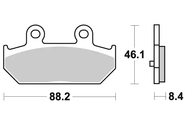 SBS Jarrupalat Maxi Sinter 182MS - Moottoripyörän jarrupalat - 23-182MS - 1