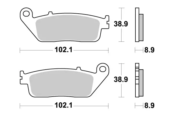 SBS Jarrupalat Maxi Sinter 184MS - Moottoripyörän jarrupalat - 23-184MS - 1