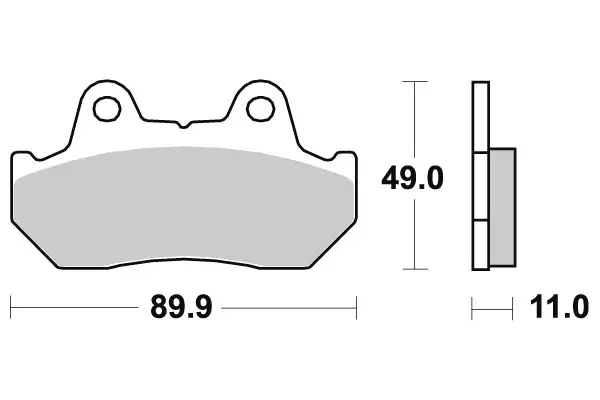 SBS Jarrupalat Sintered 542HS - Moottoripyörän jarrupalat - 23-542HS - 1
