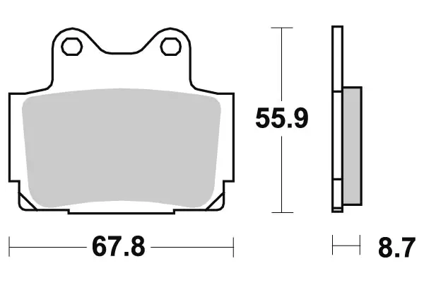 SBS Jarrupalat Sintered 570HS - Moottoripyörän jarrupalat - 23-570HS - 1