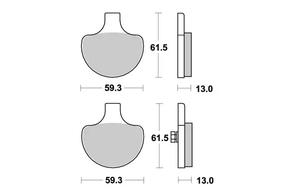 SBS Jarrupalat Sintered 579HS - Moottoripyörän jarrupalat - 23-579HS - 1