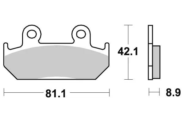 SBS Jarrupalat Sintered 593HS - Moottoripyörän jarrupalat - 23-593HS - 1