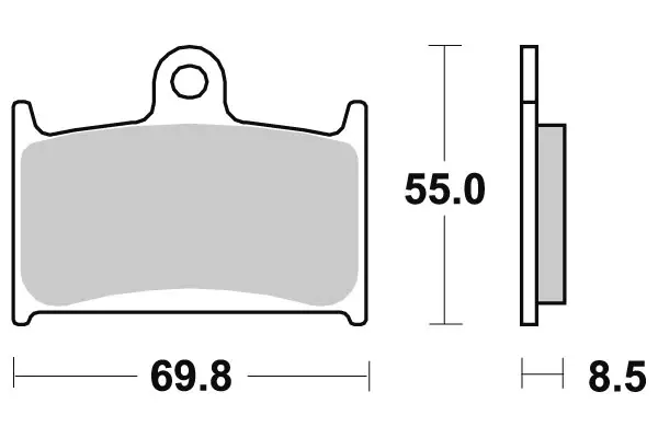 SBS Jarrupalat Sintered 624HS - Moottoripyörän jarrupalat - 23-624HS - 1