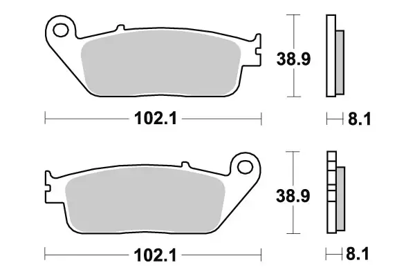 SBS Jarrupalat Sintered 627HS - Moottoripyörän jarrupalat - 23-627HS - 1