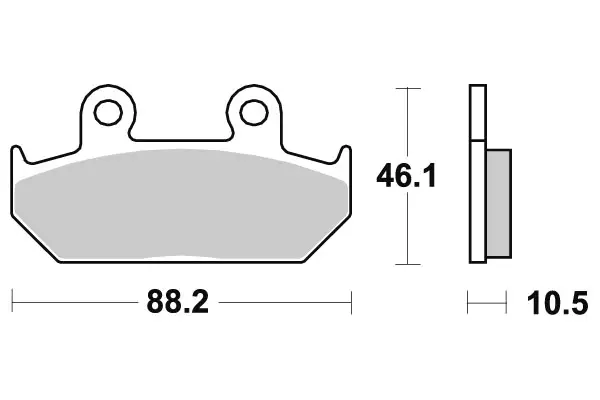 SBS Jarrupalat Sintered 647HS - Moottoripyörän jarrupalat - 23-647HS - 1