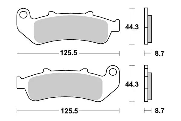 SBS Jarrupalat Sintered 685HS - Moottoripyörän jarrupalat - 23-685HS - 1